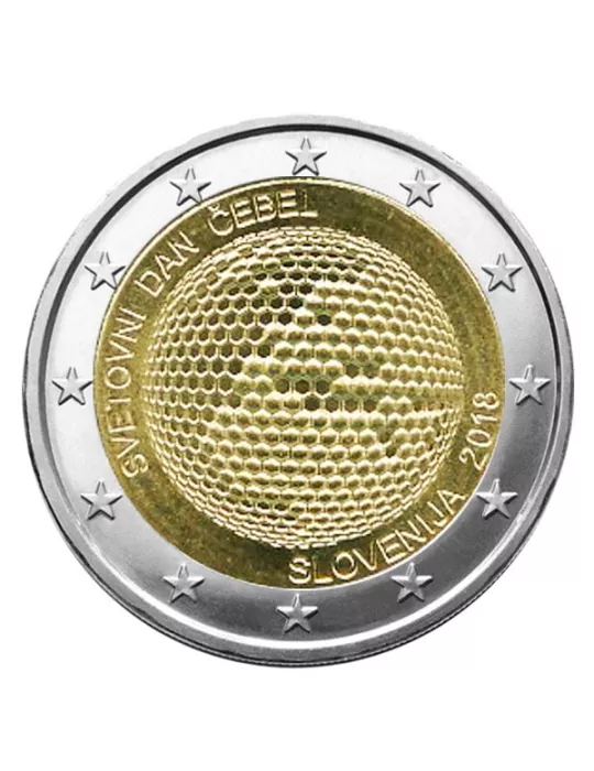 2 EURO COMMEMORATIVE 2018 : SLOVENIE (Journée Mondiale des Abeilles)