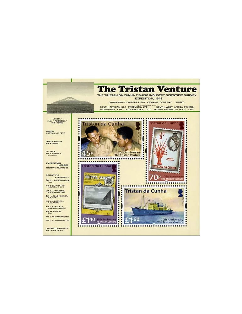 n° 76 - Timbre TRISTAN DA CUNHA Blocs et feuillets