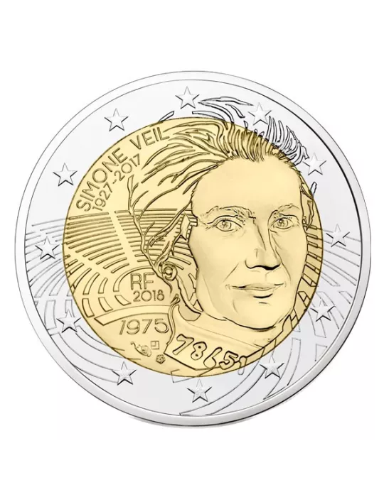 2 EURO COMMEMORATIVE 2018 : FRANCE (SIMONE VEIL)