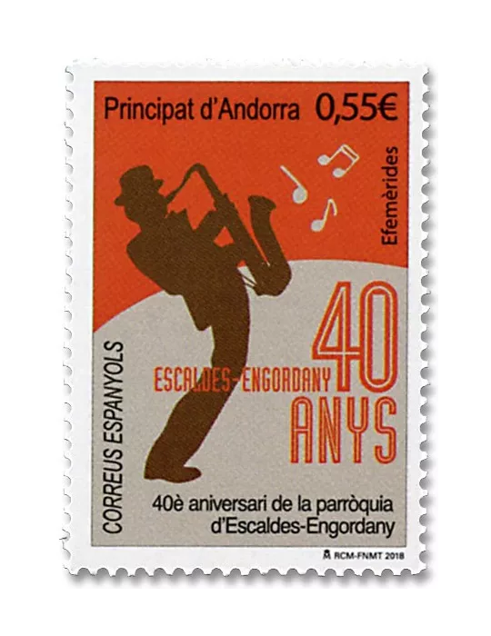 n° 454 - Timbre ANDORRE ESPAGNOL Poste