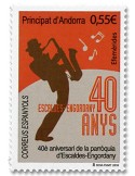 n° 454 - Timbre ANDORRE ESPAGNOL Poste