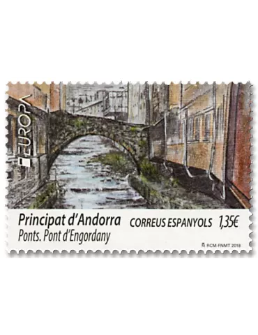 n° 455 - Timbre ANDORRE ESPAGNOL Poste (EUROPA)