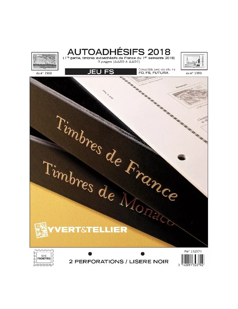 FRANCE AUTOADHESIFS FS : 2018- 1ER SEMESTRE (JEUX SANS POCHETTES)