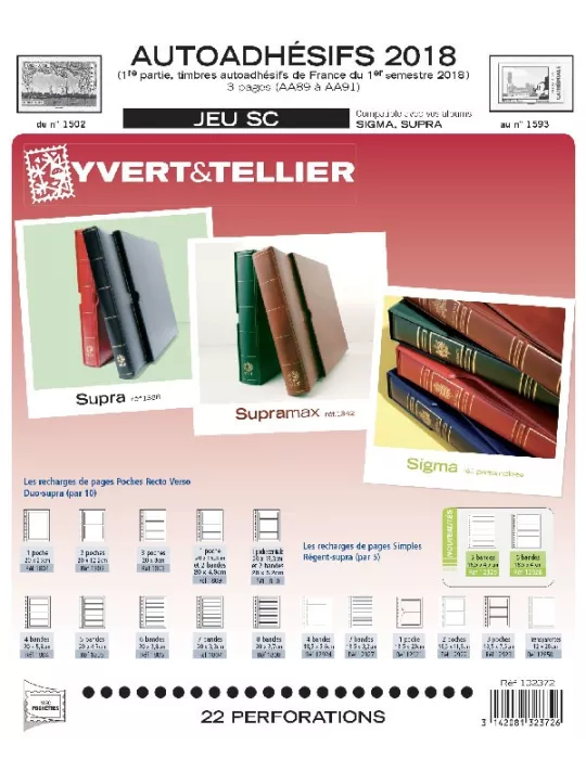 FRANCE AUTOADHESIFS SC : 2018 - 1ER SEMESTRE (JEUX AVEC POCHETTES)