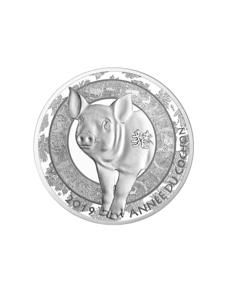 10 EUROS ARGENT - ANNEE DU COCHON (2019)