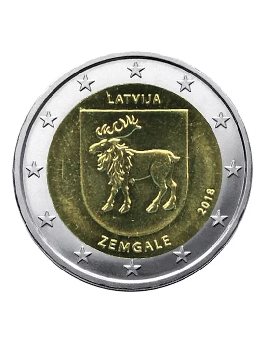 2 EURO COMMEMORATIVE 2018 : LETTONIE (Région historique de Zemgale)