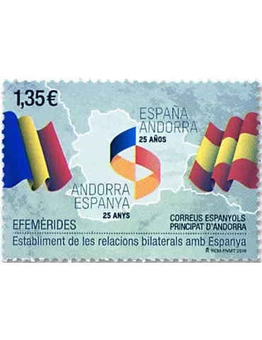 n° 458 - Timbre ANDORRE ESPAGNOL Poste