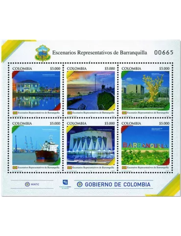 n° 1893/1898 - Timbre COLOMBIE Poste