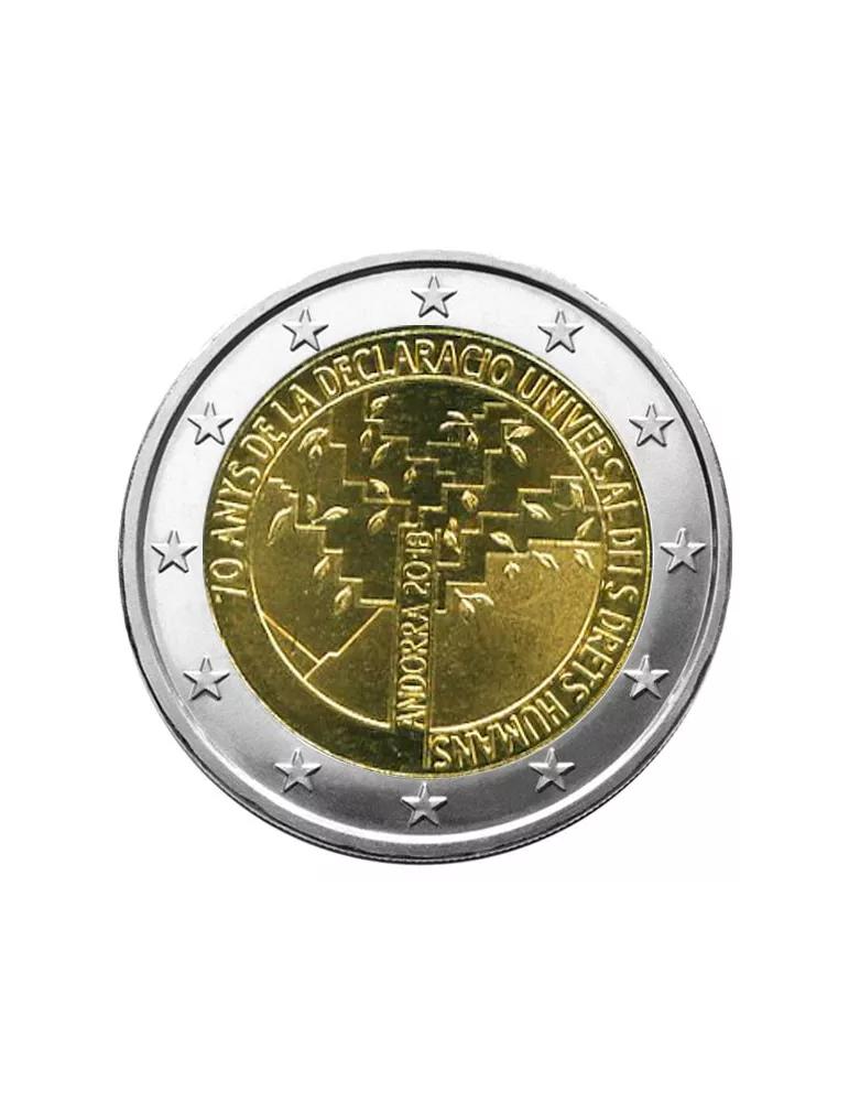 BU : 2 EURO COMMEMORATIVE 2018 : ANDORRE (70 ans Déclaration Universelle Droits de l´Homme)