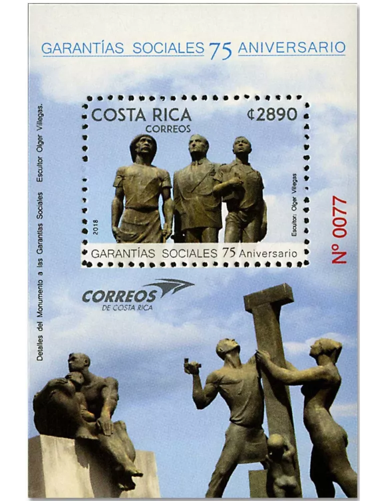 n° 66 - Timbre COSTA RICA Blocs et feuillets