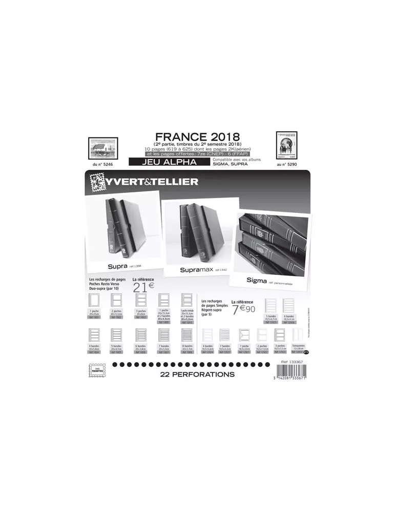 FRANCE ALPHA : 2018 - 2E SEMESTRE (JEUX SANS POCHETTES)
