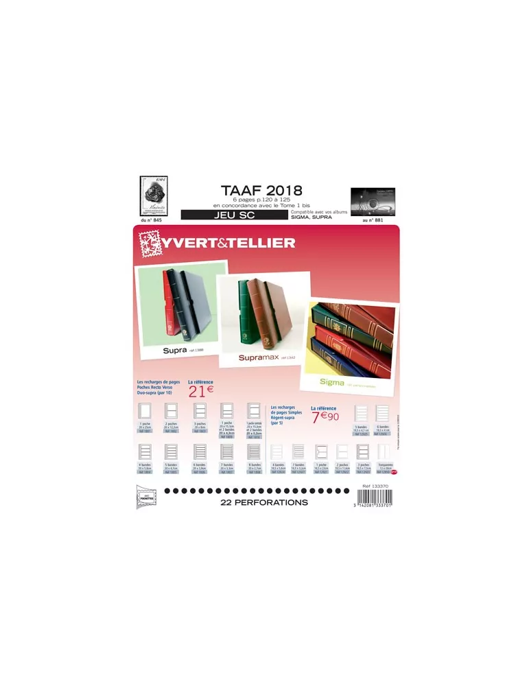 TAAF SC : 2018 (JEUX AVEC POCHETTES)