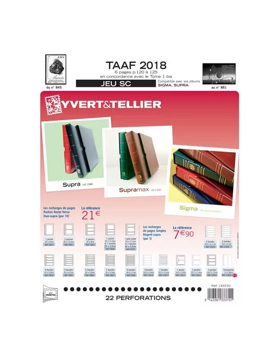 TAAF SC : 2018 (JEUX AVEC POCHETTES)