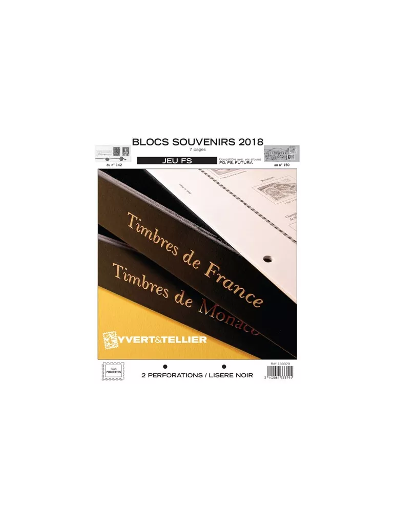 BLOCS SOUVENIRS FS : 2018 (JEUX SANS POCHETTES)