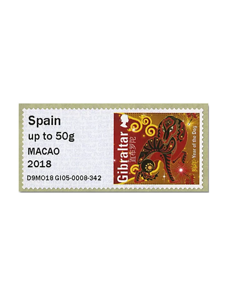 n° 97 - Timbre GIBRALTAR Timbres de distributeurs