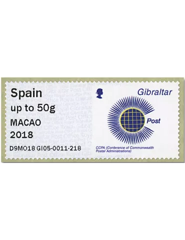 n° 98 - Timbre GIBRALTAR Timbres de distributeurs