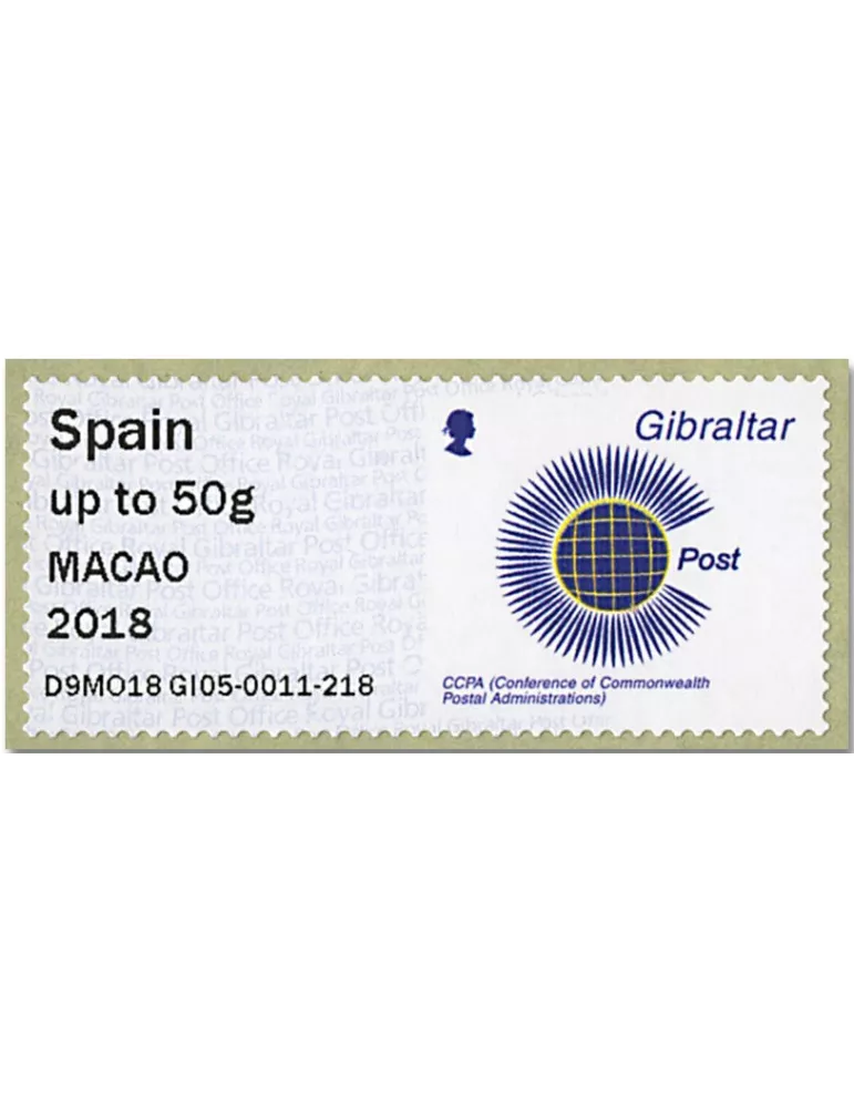 n° 98 - Timbre GIBRALTAR Timbres de distributeurs
