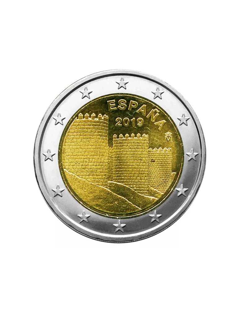 2 EURO COMMEMORATIVE 2019 : ESPAGNE (UNC - Les remparts d'Avila)