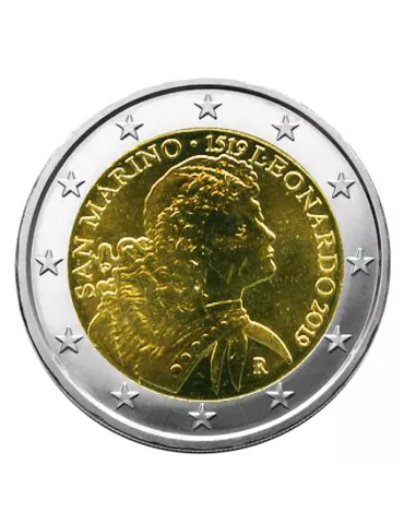 BU : 2 EURO COMMEMORATIVE 2019 : SAINT-MARIN (500 ans de la mort de Léonard de Vinci)