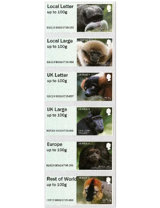 n° 107/112 - Timbre JERSEY Timbres de distributeurs