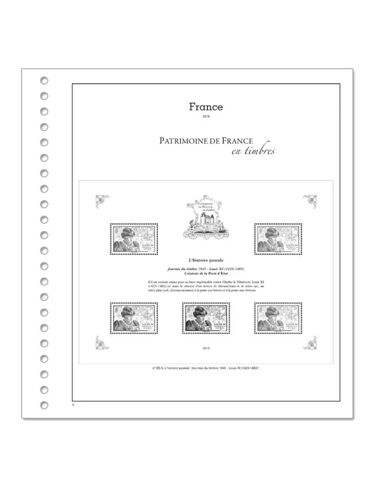 PATRIMOINE DE FRANCE EN TIMBRES SC : 2019 (JEUX AVEC POCHETTES)