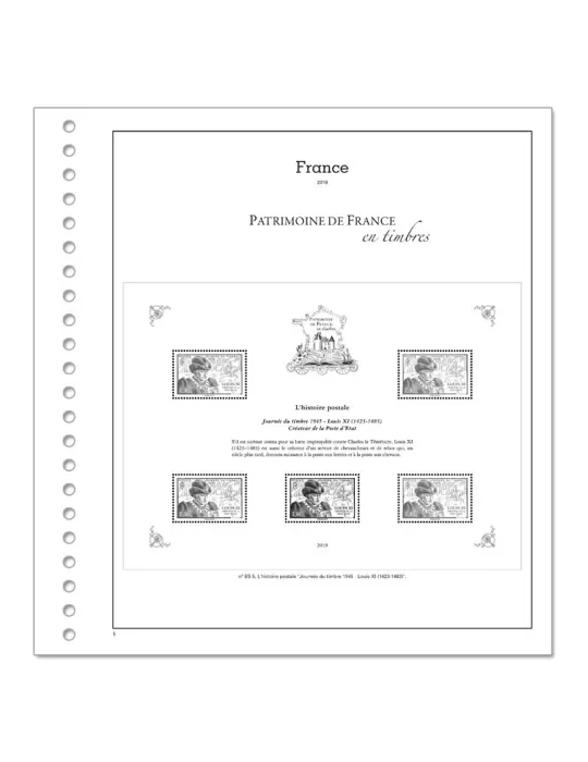 PATRIMOINE DE FRANCE EN TIMBRES SC : 2019 (JEUX AVEC POCHETTES)