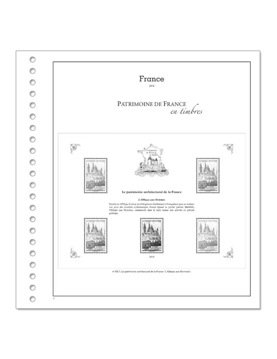 PATRIMOINE DE FRANCE EN TIMBRES SC : 2019 (JEUX AVEC POCHETTES)