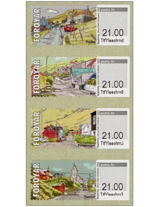 n° 73/76 - Timbre ILE FEROE Timbres de distributeurs