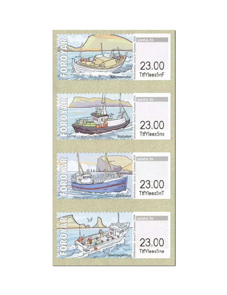 n° 77/80 - Timbre ILE FEROE Timbres de distributeurs