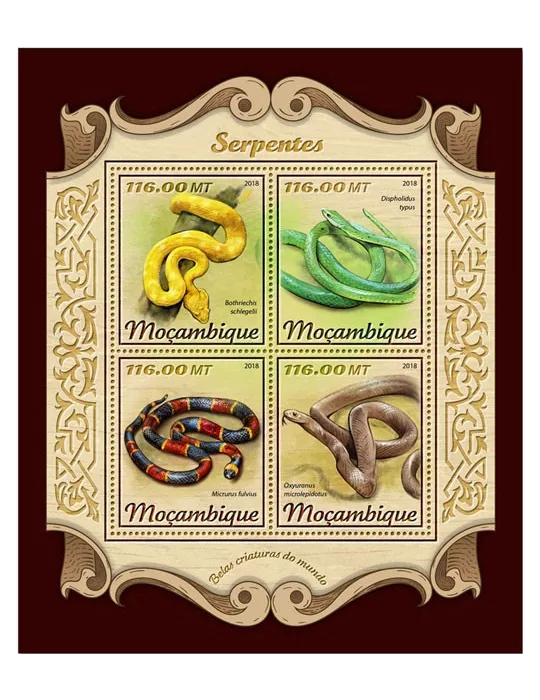 n° 7650/7653 - Timbre MOZAMBIQUE Poste