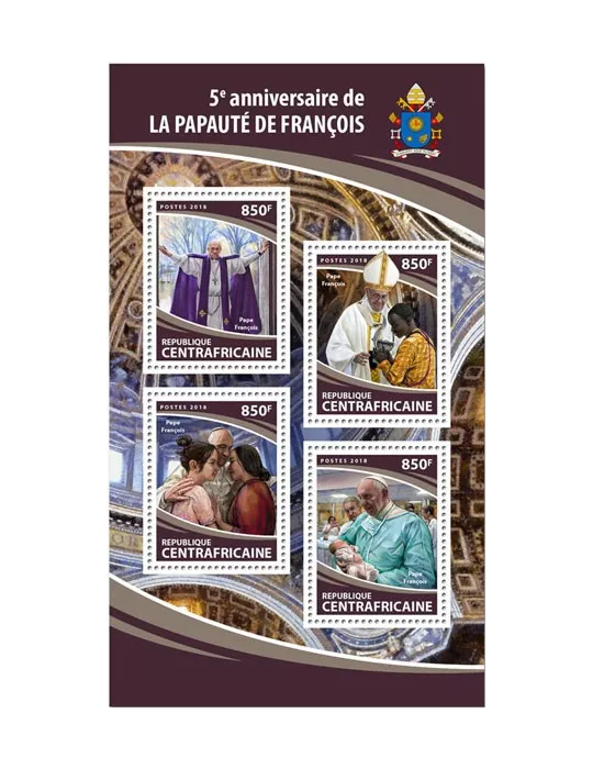 n° 5489/5492 - Timbre CENTRAFRIQUE Poste