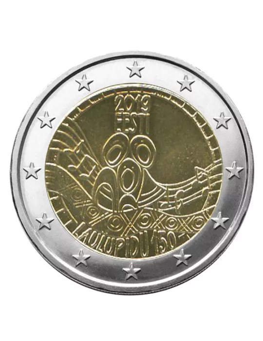 2 EURO COMMEMORATIVE 2019 : ESTONIE (150 ans du premier festival de chanson estonnienne)