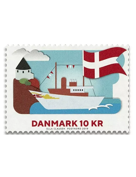 n° 4 - Timbre DANEMARK VIII - Carnets et ouvrages de luxe