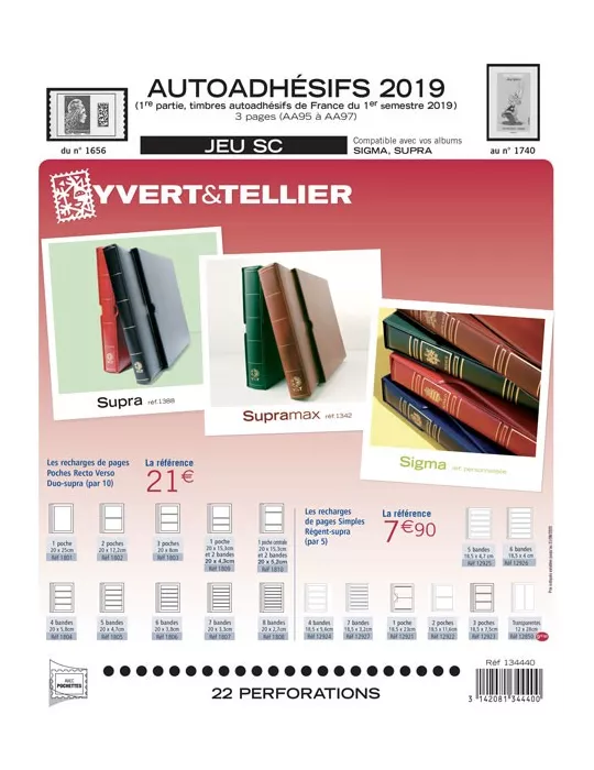 FRANCE AUTOADHESIFS SC : 2019 - 1ER SEMESTRE (JEUX AVEC POCHETTES)