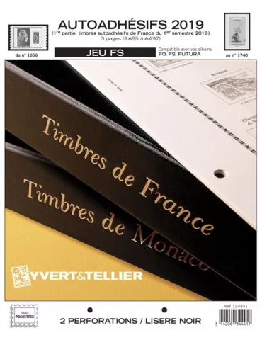FRANCE AUTOADHESIFS FS : 2019 - 1ER SEMESTRE (JEUX SANS POCHETTES)