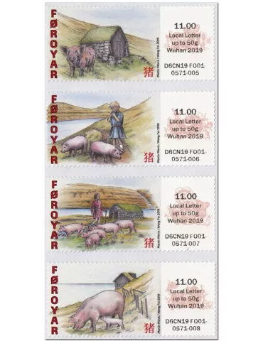 n° 53/56 - Timbre ILE FEROE Timbres de distributeurs