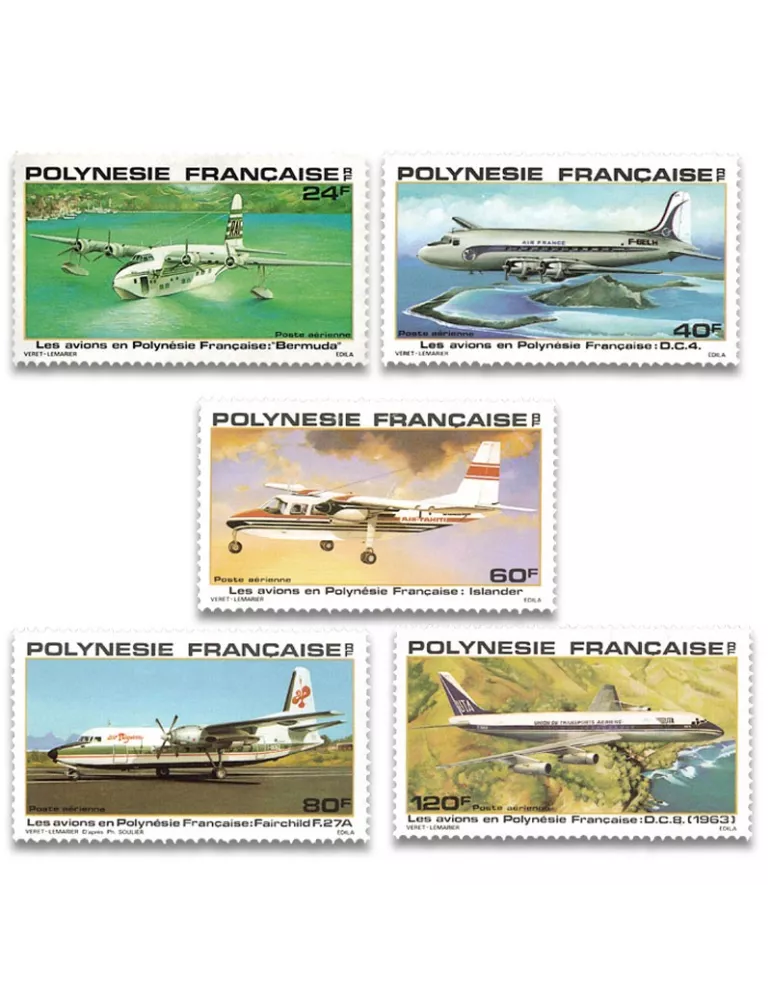 n° 148/152 - Timbre Polynésie Poste aérienne