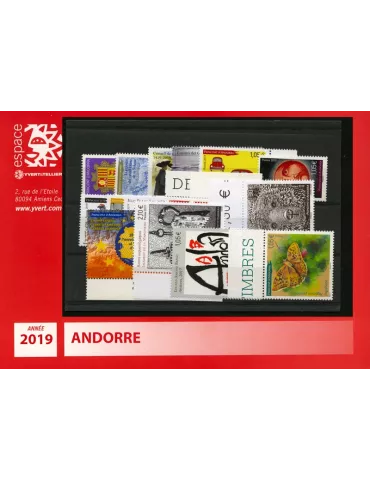 n° 824/839 - Timbre Andorre Année complète (2019)