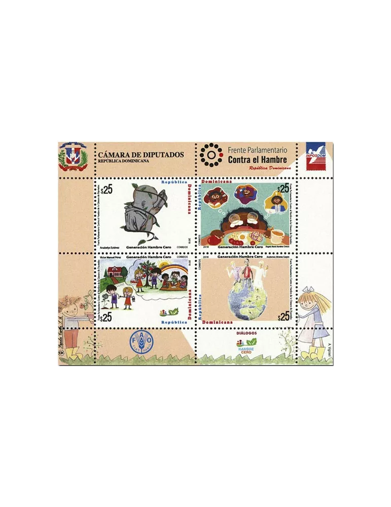 n° 2074/2077 - Timbre DOMINICAINE Poste