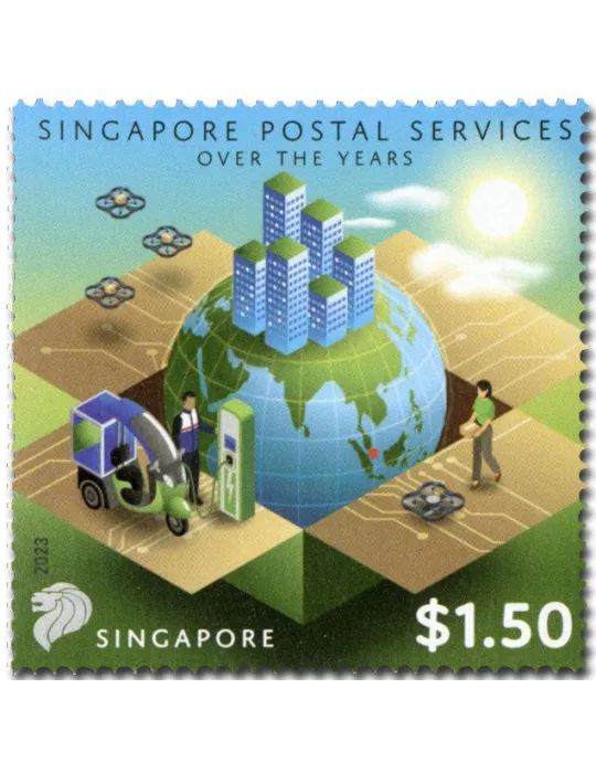n° 2595/2599 - Timbre SINGAPOUR Poste
