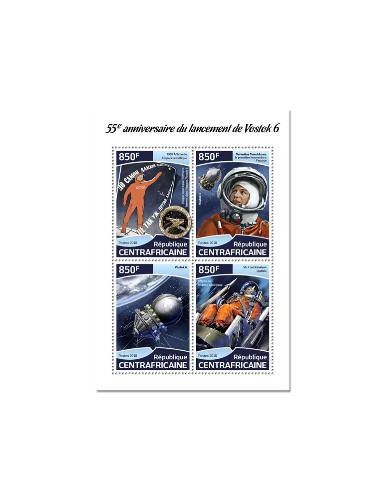 n° 5595/5598 - Timbre CENTRAFRIQUE Poste