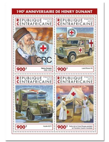 n° 6032/6035 - Timbre CENTRAFRIQUE Poste