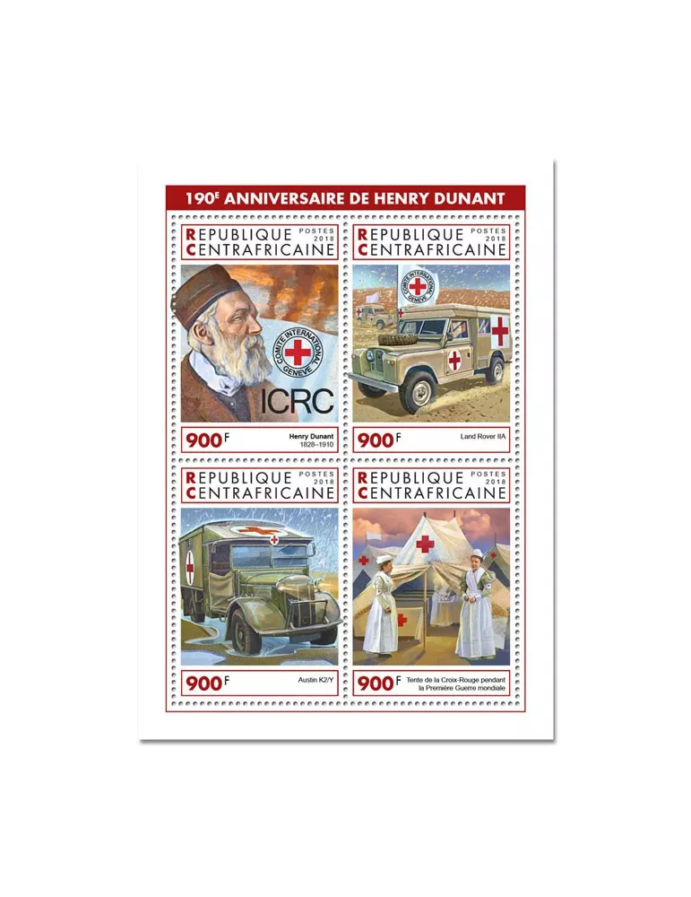 n° 6032/6035 - Timbre CENTRAFRIQUE Poste