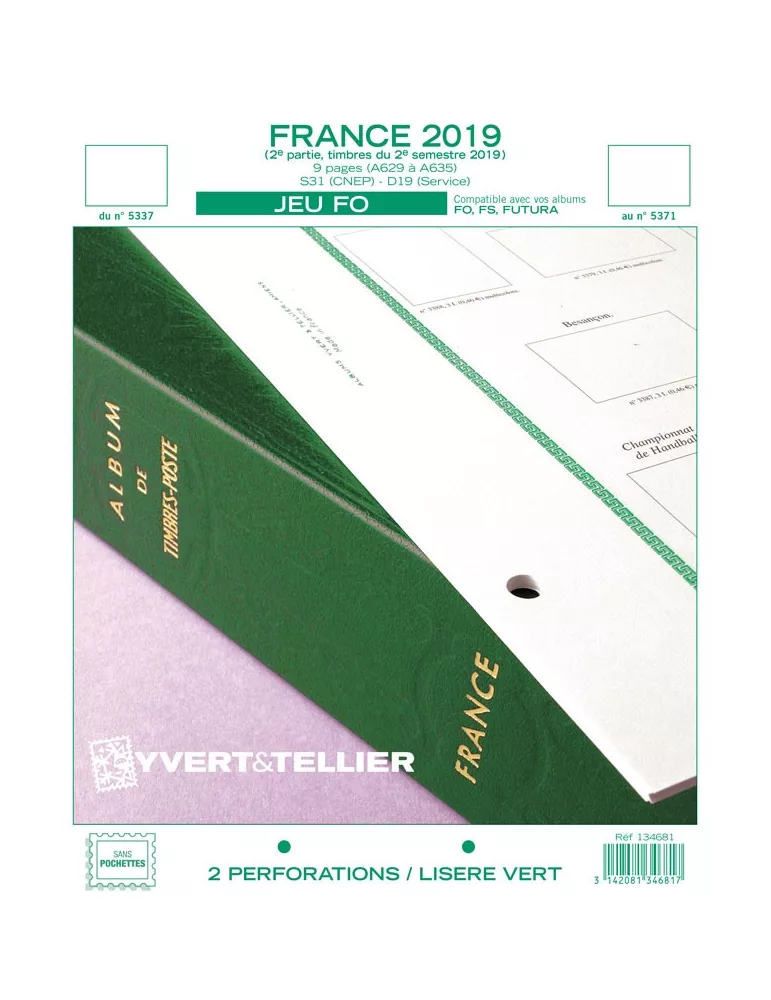 FRANCE FO : 2019 - 2E SEMESTRE (JEUX SANS POCHETTES)