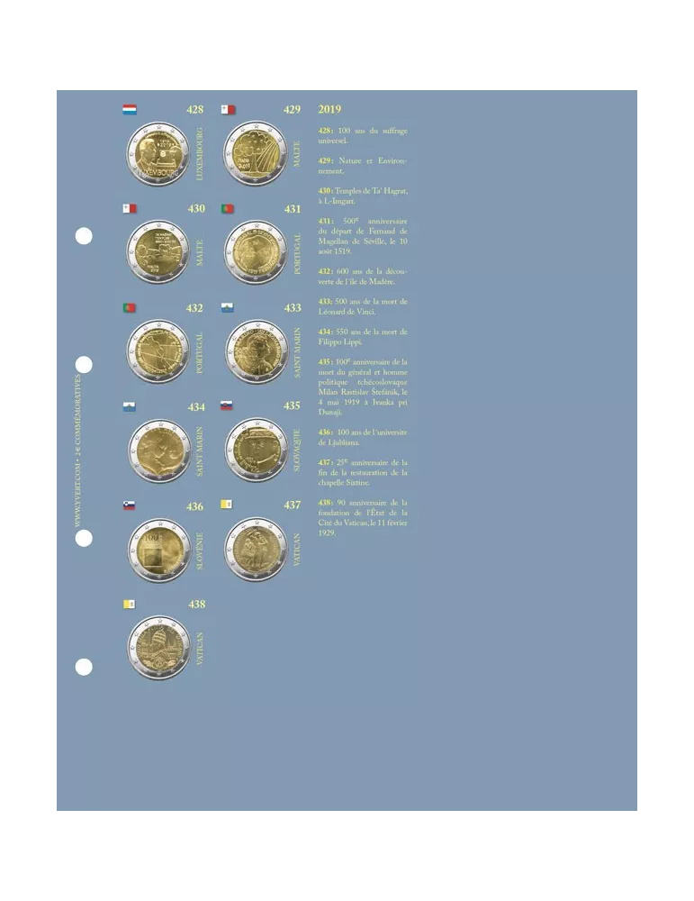 Recharges 2€ COMMÉMORATIFS (2019)