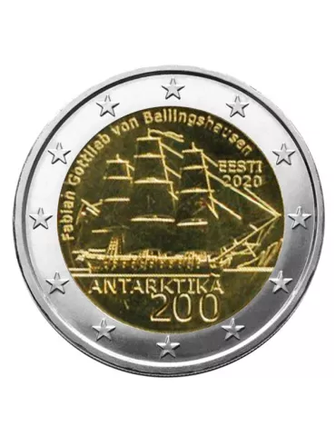 2 EURO COMMEMORATIVE 2020 : ESTONIE (200 ans de la découverte de l´Antarctique)