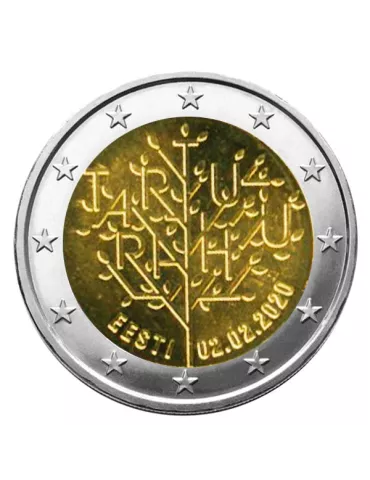 2 EURO COMMEMORATIVE 2020 : ESTONIE (100 ans du Traité de Tartu signé le 14 octobre 1920)