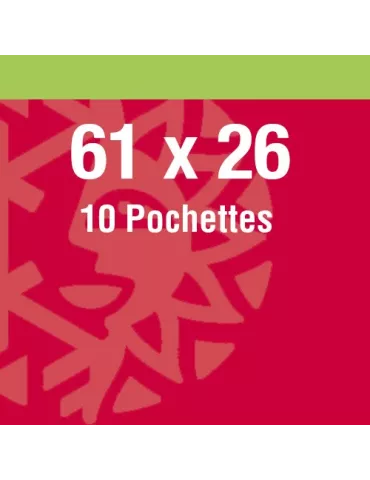 Pochettes simple soudure - Lxh:61x26mm (Fond noir)