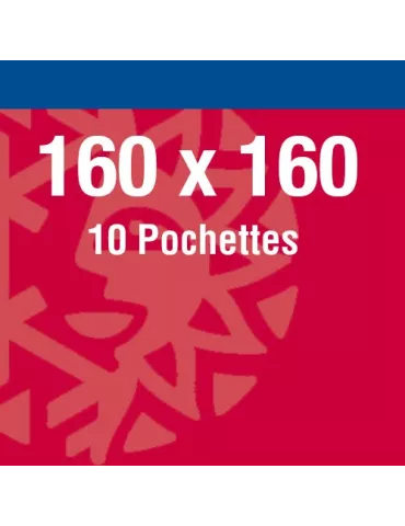 Pochettes double soudure - Lxh:160x160mm (Fond noir)