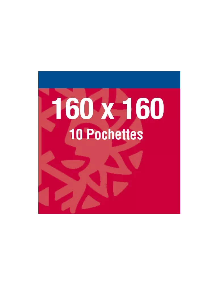 Pochettes double soudure - Lxh:160x160mm (Fond noir)